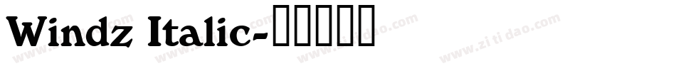 Windz Italic字体转换